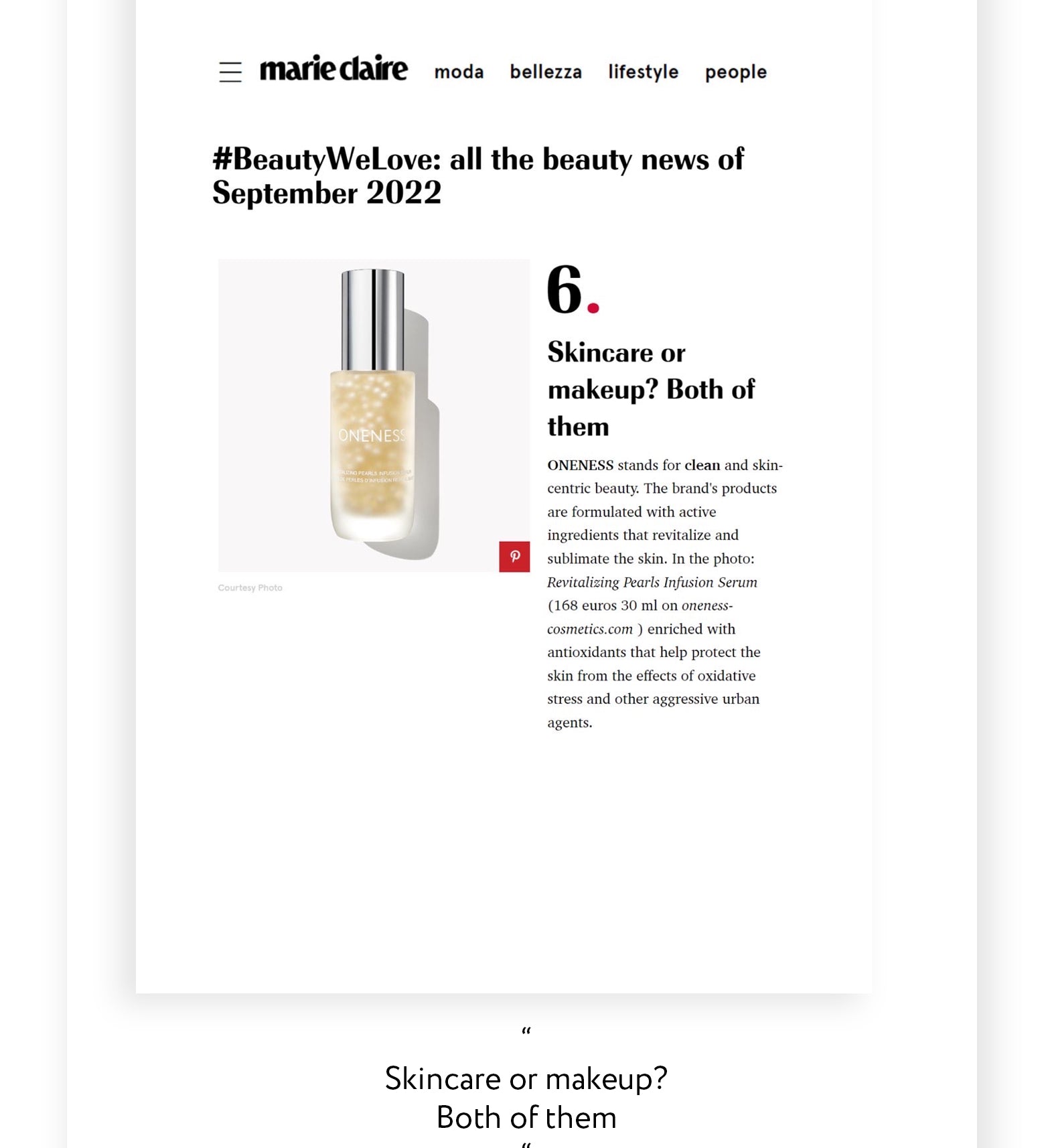 As Featured In Marie Claire